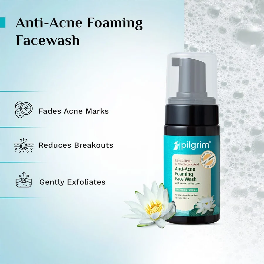 Salicylic & Glycolic Acid Anti-Acne Foaming Face Wash