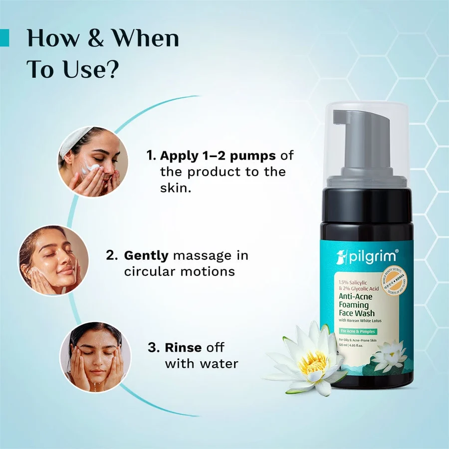 Salicylic & Glycolic Acid Anti-Acne Foaming Face Wash